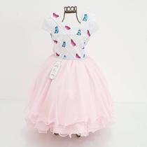 Vestido Infantil de Festa Aniversário Princesa De Borboleta Com Brilho Vestido Infantil de Festa Aniversário Princesa De Borboleta Com Brilho