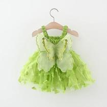 Vestido Infantil de Festa - Bebê Menina Verão - Asas de Borboleta 3D Vestido Infantil de Festa - Bebê Menina Verão - Asas de Borboleta 3D