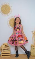 Vestido Infantil de Festa Junina Arraiá São João Colorido Estampado Diversos Tam 2 ao 10 Vestido Infantil de Festa Junina Arraiá São João Colorido Estampado Diversos Tam 2 ao 10