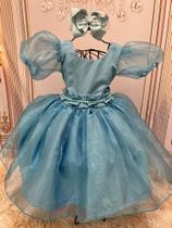 Vestido infantil de festa luxo azul Vestido infantil de festa luxo azul