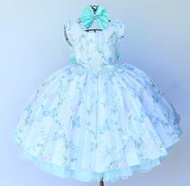 Vestido Infantil De Festa Luxo Floral Casamento E Tiara Vestido Infantil De Festa Luxo Floral Casamento E Tiara