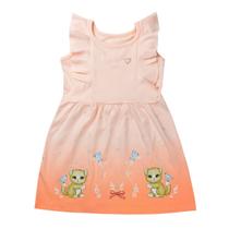 Vestido Infantil de Gatinhos Liso - Tileesul