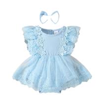 Vestido Infantil de Malha com Bordado de Flores - Sem Mangas - Verão