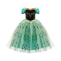 Vestido Infantil de Princesa Elsa e Anna - Fantasia Floral para Festa de Aniversário e Casamento