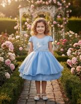 Vestido Infantil De Princesa Festa Luxo Borboleta Pérola Vestido Infantil De Princesa Festa Luxo Borboleta Pérola