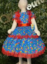 Vestido Infantil de quadrilha Maria Bonita MB0017