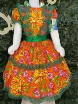 Vestido infantil de quadrilha Maria bonita MB0067