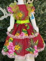 Vestido infantil de quadrilha Maria bonita MB0068