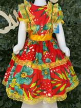 Vestido infantil de quadrilha Maria Bonita MB0074