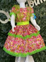 Vestido infantil de quadrilha Maria Bonita MB0105