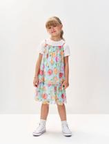 Vestido Infantil de Sobreposição Com Pulseira Verão - Cinti