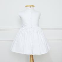 Vestido Infantil Delicate Branco com Renda Festas Batizado 100 Algodão