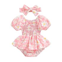 Vestido Infantil Elegante com Manga Bufante - Conjunto 2 Peças