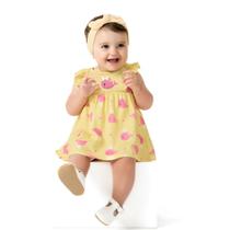 Vestido Infantil em Algodão Estampa de Peixinhos
