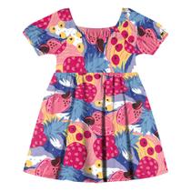 Vestido infantil em Algodão na cor Rosa Confetti - Nanai