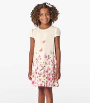 Vestido Infantil em Delicate Trick Nick Off White Vestido Infantil em Delicate Trick Nick Off White