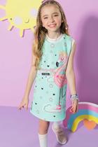 Vestido Infantil em Fly Tech Flamingo Fofo - Kukie