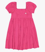 Vestido Infantil Em Linho Trick Nick Rosa