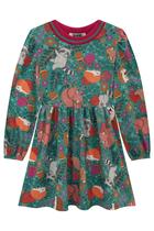 Vestido Infantil em Malha Comfy Floresta Alecrim by Kukie