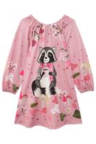Vestido Infantil em Malha Fresh Estampa Guaxinim Flora by Infanti Vestido Infantil em Malha Fresh Estampa Guaxinim Flora by Infanti