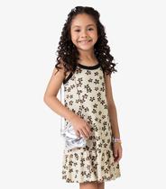 Vestido Infantil em Malhão Fruit Rovi Kids Bege