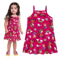 Vestido Infantil em Meia Malha Estampa Divertida Kyly