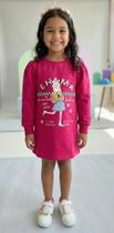 Vestido Infantil em Moleton Ilhama Alenice Cor:PinkTamanho:1