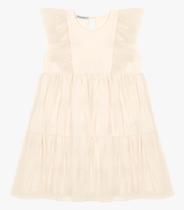 Vestido Infantil Em Tule Trick Nick Bege