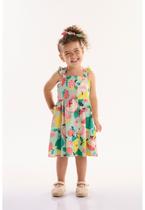 Vestido Infantil em Viscolinho Pomar Feliz Três e Já Vestido Infantil em Viscolinho Pomar Feliz Três e Já