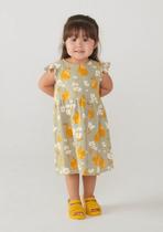 Vestido Infantil Em Viscose E Linho Toddler