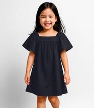 Vestido Infantil em Viscose Infinita Cor Azul