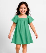 Vestido Infantil em Viscose Infinita Cor Verde