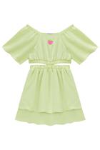 Vestido Infantil em Viscose Patch Moranguinho - kukiê