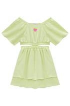 Vestido Infantil Em Viscose Patch Moranguinho - Kukiê Vestido Infantil Em Viscose Patch Moranguinho - Kukiê