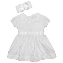 Vestido Infantil Encanto Branco 2 Peças