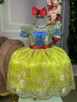 Vestido Infantil Enjoy Branca de Neve realeza - Tam 1 a 4