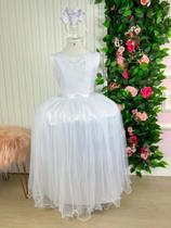 Vestido Infantil Enjoy Longo Branco dama de honra casamento