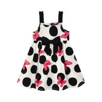 Vestido Infantil Estampa Borboleta Com Laço, Fresquinho Vestido Infantil Estampa Borboleta Com Laço, Fresquinho
