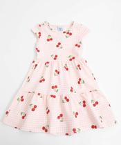 Vestido Infantil Estampa Cerejas Marisa Tam 1 a 3 Rosa-80073 Vestido Infantil Estampa Cerejas Marisa Tam 1 a 3 Rosa-80073