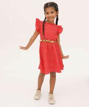 Vestido Infantil Estampa Flores Babado Marisa Tam 4 a -15913