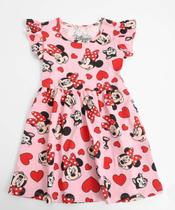 Vestido Infantil Estampa Minnie Disney Tam 1 a 3 Rosa-71156 Vestido Infantil Estampa Minnie Disney Tam 1 a 3 Rosa-71156