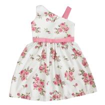 Vestido Infantil Estampado Be Angel Modelo Rosas Um Ombro Só