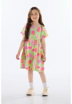 Vestido Infantil Estampado em Cotton Quimby