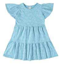 Vestido infantil estampado em devorê malwee kids azul 4