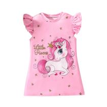 Vestido Infantil Estampado My Little Pony - Manga Flutter Rosa para Verão