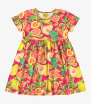 Vestido Infantil Estampado Roovi Kids Rosa