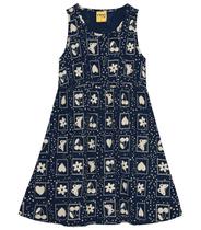 Vestido Infantil Estampado Rovi Kids Azul