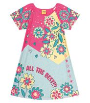 Vestido Infantil Estampado Rovi Kids Rosa