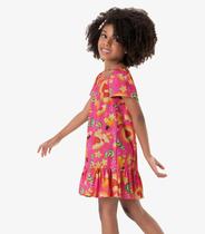 Vestido Infantil Estampado Rovi Kids Rosa