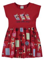 Vestido Infantil Estampado Vermelho Malwee 1